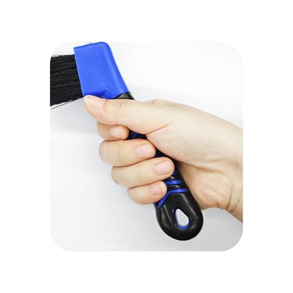 Blue Horse Hoof Pick Brush, Soft Grip Handle with Stiff Bristles for Effective Hoof Cleaning Portable Grooming Tool - color: Blue