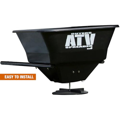 Buyers Products ATVS100 ATV Broadcast Spreader with Rain Cover, 100 lb Capacity, Rear Rack Mount, Poly Hopper, 12V Motor, for Seed, Fertilizer, Salt & Feed, All Season Use, ATV Accessories & Lawn Care