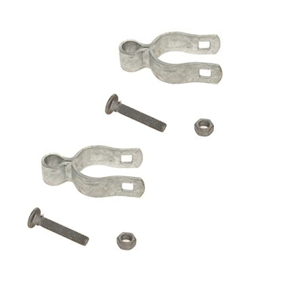 2 Pack Chain Link Fence Frame Gate Post Female Hinge with Bolts and Nuts (1-5/8 Inch) - size: 1-5/8 Inch