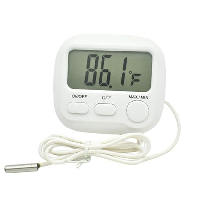 Small Digital Thermometer ON/Off Switch Indoor/Outdoor Meter Gauge with 3ft/1M Probe Sensor - style: Style B
