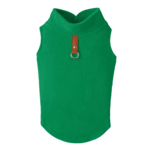 Gooby Fleece Vest Dog Sweater, Green, Medium - color: Green, size: Medium (Around 11-lb)