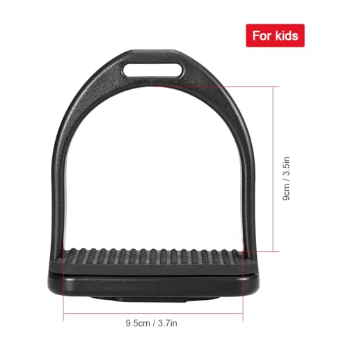 2 PCS High Strength Stirrups, Plastic Horse Riding Stirrups with Non Slip Rubber Pad, Horse Riding Tool Accessories for Kids (Small)