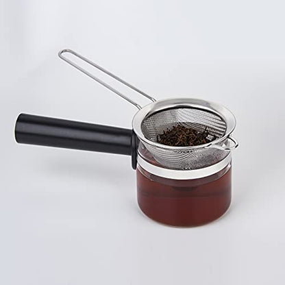 2 Pack Stainless Steel 18/8 Small Food Strainer, Fine Mesh Sieve with Long Handle, Cocktail Strainer For Cocktails, Tea Herbs, Coffee & Drinks, Rust Proof & Great as Tea Strainer, 3.5inch