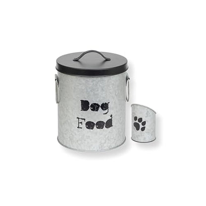 Small Dog Up To 20lb Pet Food Storage Canister Dog Bin with Scoop – Durable & Airtight for Freshnesss, Minimalist Design & Recyclable, Small Metal Container for Kitchen Countertop - size: Small Dog 20lb