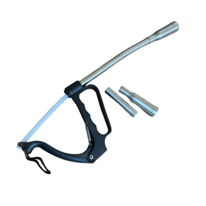 Balling Applicator, Curved or Bolus Gun, Color Coated Grip Handle with 2 Extra Heads
