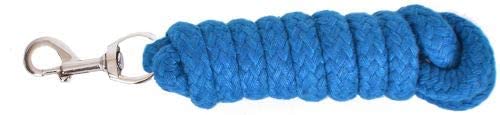 8' Braided Cotton Lead Rope - color: Turquoise
