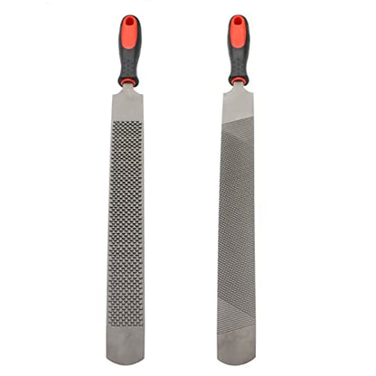 18 Inch Hoof Rasp, Horseshoe File with Rubber Handle, Carbon Steel Farrier File Tool, Suitable for Horse/Goat/Cow/Donkey/Animal Hooves, Strong