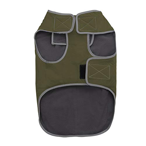 Jacket for All Dogs, Fleece-Lined, Waterproof Doggie Vest, Reflective Pet Parka (2200) (XX-Small, Brown) - color: Brown, size: XX-Small