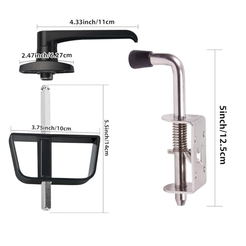 Shed Door Hardware Kit with Hinges, Latch, Lock, and Handle - Complete Gate Hardware Set for Your Shed Door