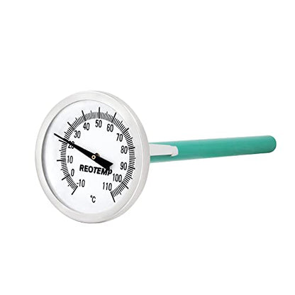 Reotemp Large Dial Easy Read Pocket Thermometer, 2" Dial, 5" Stem, Waterproof (-10 to 110 Celsius) - size: -10 to 110 Celsius