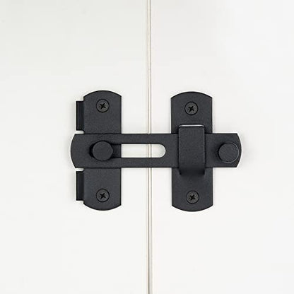 4 Packs Matte Black Stainless Steel Barn Door Latch flip Door Latch - color: Matte Black