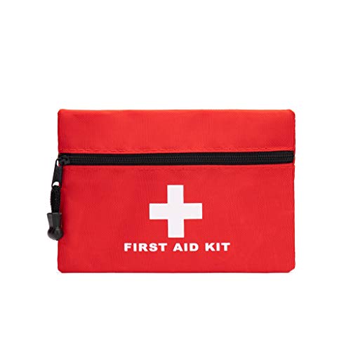 Red Emergency Pouch - Small Travel First Aid Bag for Car, Home, Office & Outdoors (6.3x4.3) - style: 6.3x4.3inch
