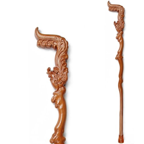 Wooden Walking Canes for Men and Women, Natural Rosewood Walking Sticks for Senior Support, Up to 500 Lbs Walking Stick, Heavy-Duty Walking Cane for Men, Suitable for Gift