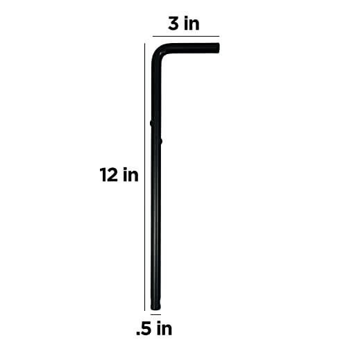 ALEKO Outdoor Gate Drop Rod Lock Set of 2, 12-Inch Heavy Duty Powder-Coated Steel Gate Holders with Mounting Hardware, Black, for Wood, Vinyl, and Metal Gates - style: Set Drop 12