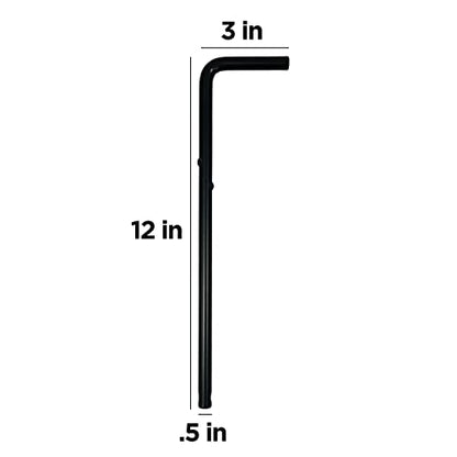 ALEKO Outdoor Gate Drop Rod Lock Set of 2, 12-Inch Heavy Duty Powder-Coated Steel Gate Holders with Mounting Hardware, Black, for Wood, Vinyl, and Metal Gates - style: Set Drop 12