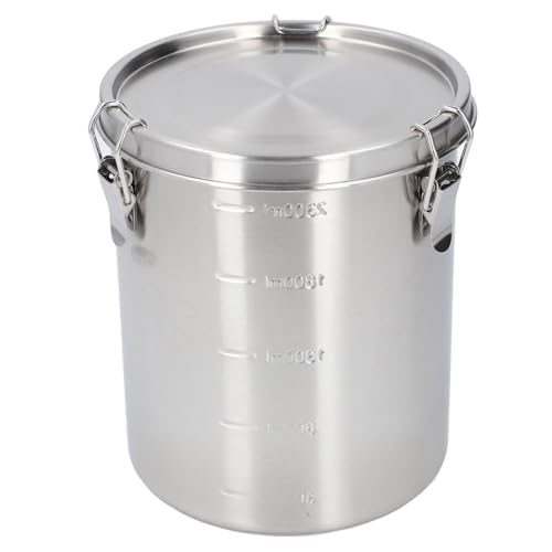 Airtight Small Pet Food Storage Container, Stainless Steel 2500ML - color: 2500ML