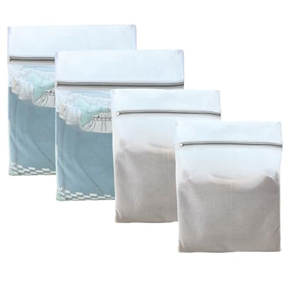 4 Pcs Mesh Laundry Bags for Delicates (2 Large +2 Medium) - size: 4 Pack(2L+2M)