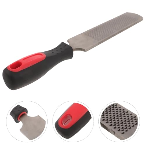 Hoof Rasp File Carbon Steel Farrier Rasp with Coarse and Fine Sides Non Slip Handle Hoof Maintenance Tool for Horse Goat Cow Donkey Trimming