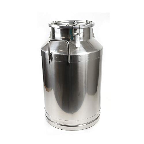 Stainless Steel Milk Can Wine Pail Bucket Jug Keg Oil Barrel Tea 10-60L Option (60L) - size: 60L