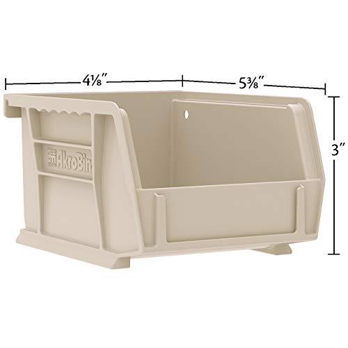 Akro-Mils 30210 AkroBins Plastic Storage Bins, 5"x4"x3", Red, 24-Pack - color: Red