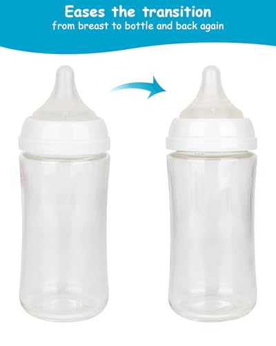 Silicone Nipple for Pigeon Baby Bottle, Size M, Medium Flow, 3m+, 6 Count - color: 3 months +, M, 6 Count
