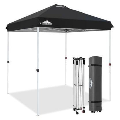 EAGLE PEAK 6.6x6.6 Pop Up Canopy Tent Easy Up Canopy Outdoor, Black - color: Black, size: 6.6x6.6