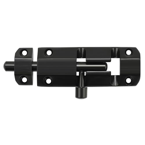 Alise Barrel Bolt Latch 4 inch Slide Bolt Latch Lock Black | SUS304 Stainless Steel Gate Latch Safety Door Lock for Interior Door Shed Barn Wooden Fence Chicken Dog Cage Window Garage - color: Black, size: 4 Inch
