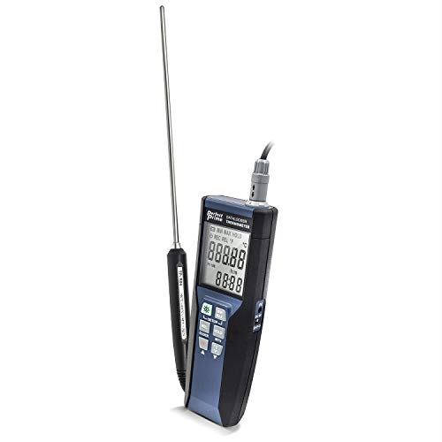 PerfectPrime TC0376, High Precision Platinum RTD Thermometer Datalogger with Probe, RS-232/USB Interface - style: 1 CH, RTD Datalog