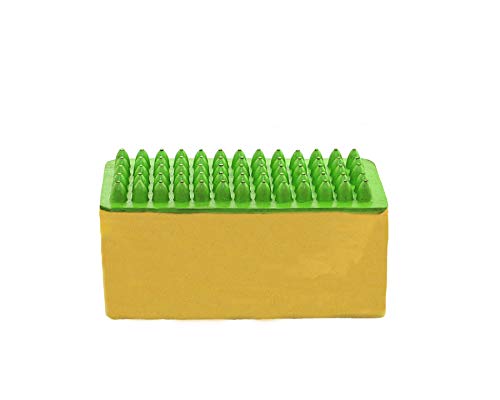 Grewal Equestrian Rubber Grooming Sponge Brush (Lime Green) - color: Lime Green