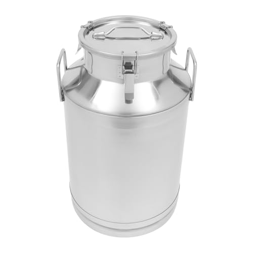 Stainless Steel Milk Can Wine Pail Bucket Milk Can Tote Jug Sealed (60L) - size: 60L