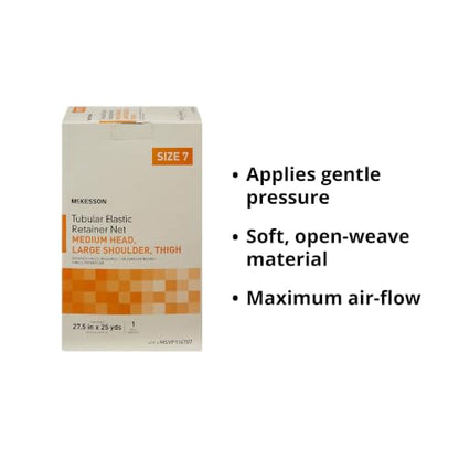 McKesson Tubular Elastic Retainer Net Dressing, 27 1/2 in x 25 yd, 1 ct - size: Size 7 1 Count
