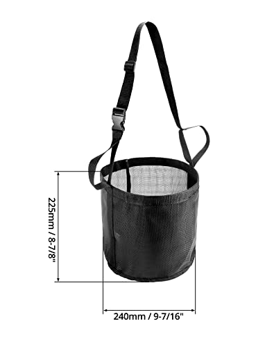 QWORK 2 Pack Horse Feed Bag for Grain - Durable Mesh Grain Feeder with Adjustable Strap, Comfortable Neck and Nose Pad Horse Muzzle Feed Bag, for Feeding Grain, Powder, Supplements