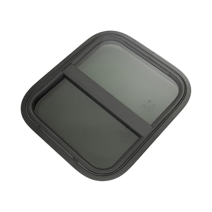 RV Window, 14" X 16" Universal RV Window Vertical Slide W/Trim Ring, Vertical Sliding Glass Window with Screen Window for Cargo, Horse Trailer, Marine Camper Window Replacement (14”x16”) - size: 14”x16”