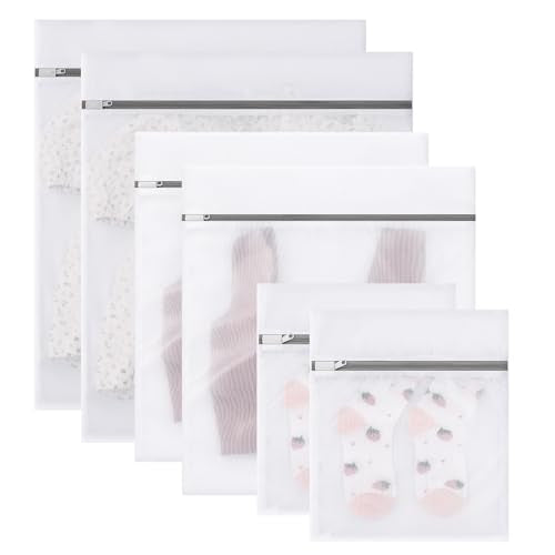 Lingerie Bags for Washing Delicates, Mesh Laundry Bags for Delicates - size: 2S(10x12")+2L(16x20")+2XL(20x24")