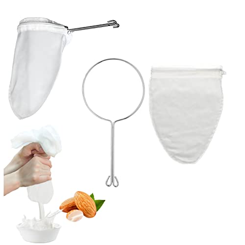 1PC Reusable Nut Milk Bags Cheese Cloths for Straining, Ultra Extra Fine Mesh Jelly Juice Honey Food Sieve, Coffee Pulp Strainer Cloth, Berry Seed Strainer - color: 1PC Large