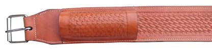 Western Leather Horse Roper Back Cinch Billets,Girth Saddle Billets Tack,Handcrafted Flank Saddle Cinch - color: Tan