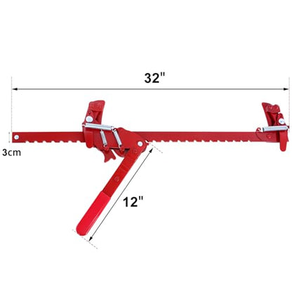 Steel Wire Fence Stretcher Tool, Wire Fence Splicer Repair Tool | Fence Stretcher Splicer, Long Arm Labor Saving Design, All Purpose Wire Fence Stretcher for Barbed & Smooth Wire, Red - color: Red