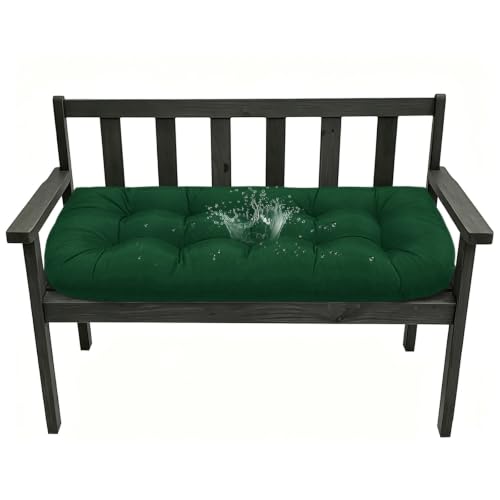 Dark Green Outdoor Bench Cushion Thick Replacement Seat Cushion - color: Dark Green