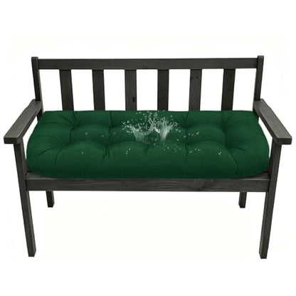 Dark Green Outdoor Bench Cushion Thick Replacement Seat Cushion - color: Dark Green