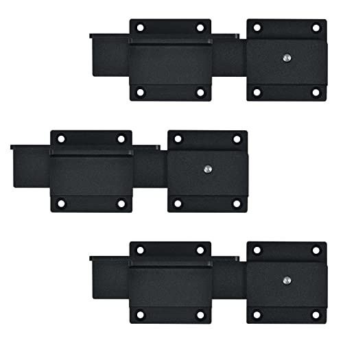 7" Flip Gate Latch Lock for Wooden Fence with Padlock Hole - size: 3 Pack