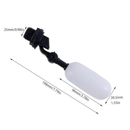 3 Pack 3/4 Inch Adjustable Float Ball Valve Kit for Automatic Water Level Control in Tanks, Ponds, Aquariums – Versatile Mini Valves for Livestock and Hydroponics(Black)