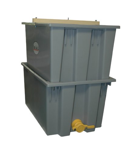 Mann Lake Plastic Uncapping Tank, Gray, Honey Gate Included