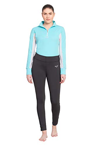 TuffRider Women's Ventilated Schooling Tights - color: Charcoal/Charcoal, size: Medium