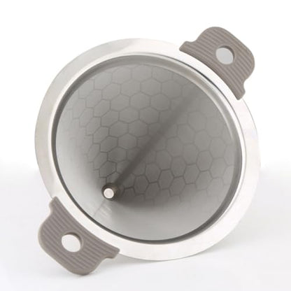 MAGICLULU Stainless Steel Tea Filter Net Single-Layer Fine Tea Strainer for Water and Milk Buckets Funnel Filter for Brewing and Party Use