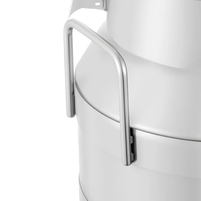 Milk Bucket 20L/5gal Stainless Steel Milk Transport Barrel with Lid, 12×10×13in Heavy Duty Milk Jugs with Three Buckles and Two Sturdy Handles for Oil, Milk, Coffee, Wine, Tea, Honey - size: 20L/5gal-12×10×13in