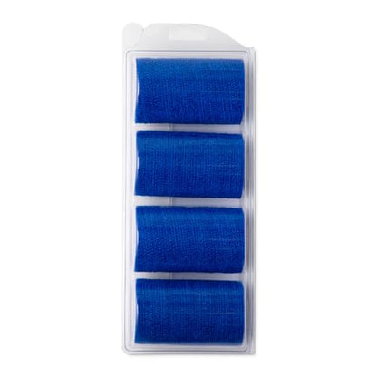 OVIK Health PowerFlex Equine – Extra Strong Self-Adhering Bandage Wrap – Wound Care, Compression & Support Bandage for Horses, Cows & Dogs – Blue, 4 inch, 4 Rolls (Resealable Case) - color: Blue
