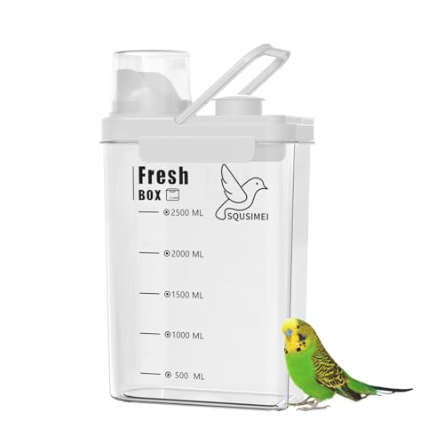 3 Qt/2.8 L Bird Seed Storage Container, Pet Food Container(2.8L, White) - color: 2.8L/White