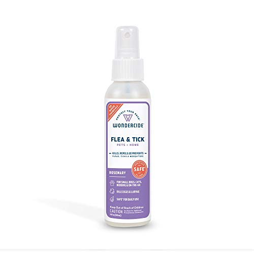 Wondercide - Flea, Tick & Mosquito Spray for Dogs, Cats, and Home - Flea and Tick Killer, Control, Prevention, Treatment - with Natural Essential Oils - Pet and Family Safe - Rosemary 4 oz - color: Rosemary, size: 4 OZ