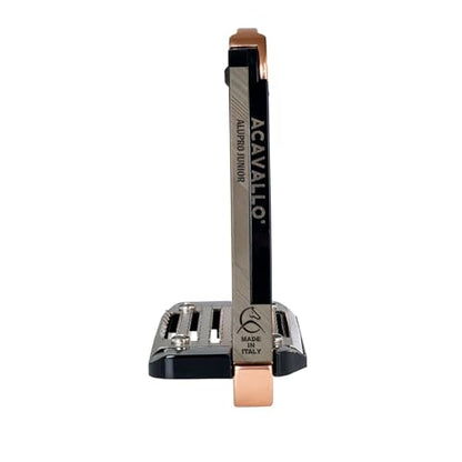 Acavallo Alupro Junior Stirrups, One Size, Black, Set of 2 - color: Pink Gold