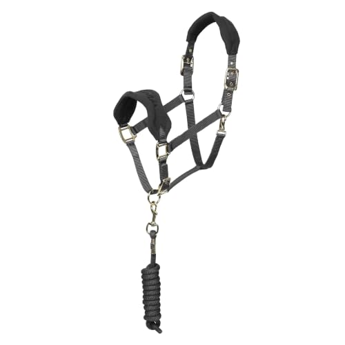 Shires ARMA Fleece Headcollar & Lead Rope - color: Grey, size: Extra Full